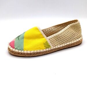 Sundias Shoes Womens Yellow EUR 37 Summer Espadrille Flats Canvas Slip On NEW